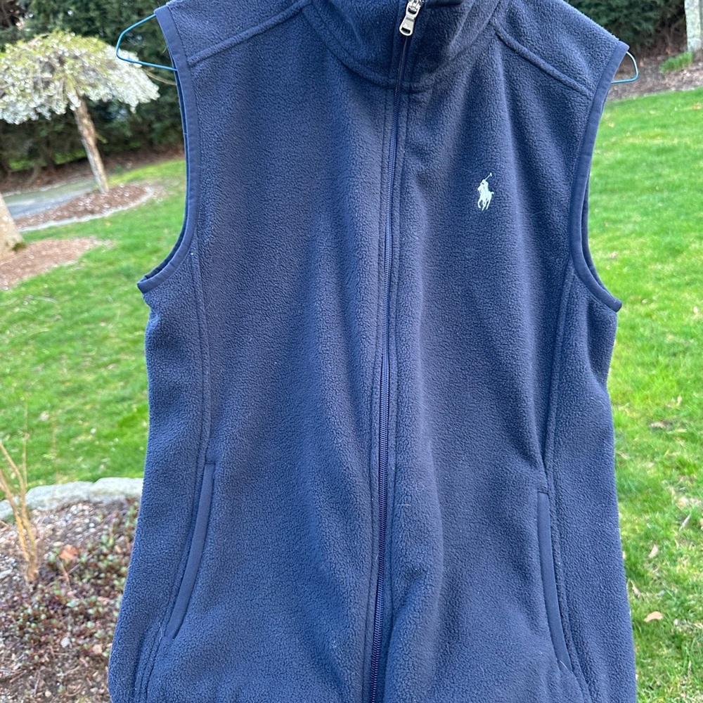 NWT Polo Golf Ralph Lauren navy blue fleece vest - Picture 12 of 13